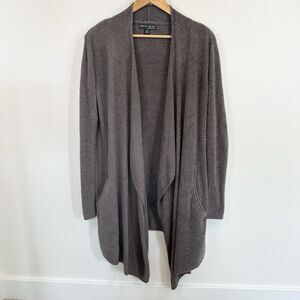 Barefoot Dreams Sweater Women Size S M Gray Cozychic Lite Island Wrap Cozy Soft